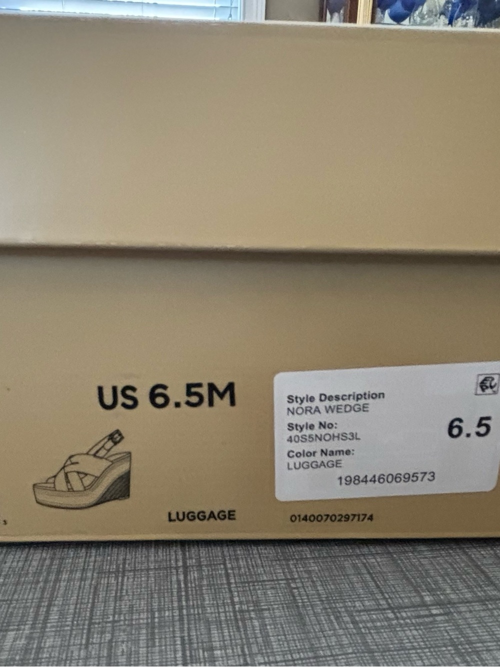 Michael Kors Luggage Brown Leather Espadrille Wedges - Picture 5 of 5